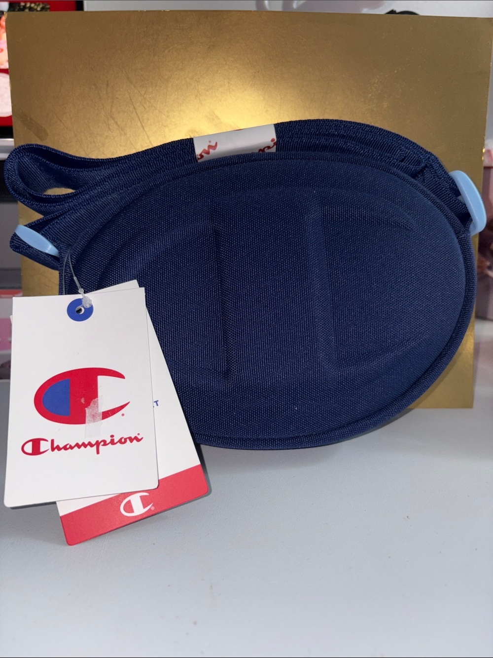 Champion Navy Oval Crossbody